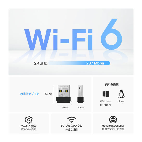 AX300 Nano USB Wi-Fi 6子機 4