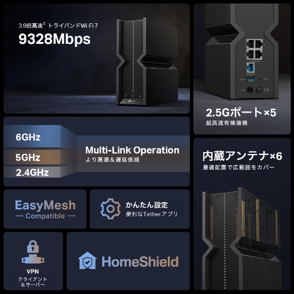 BE9300 トライバンドWi-Fi 7ルーター 5