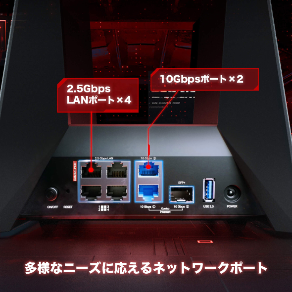 BE19000 トライバンドWi-Fi 7ゲーミングルーター 6
