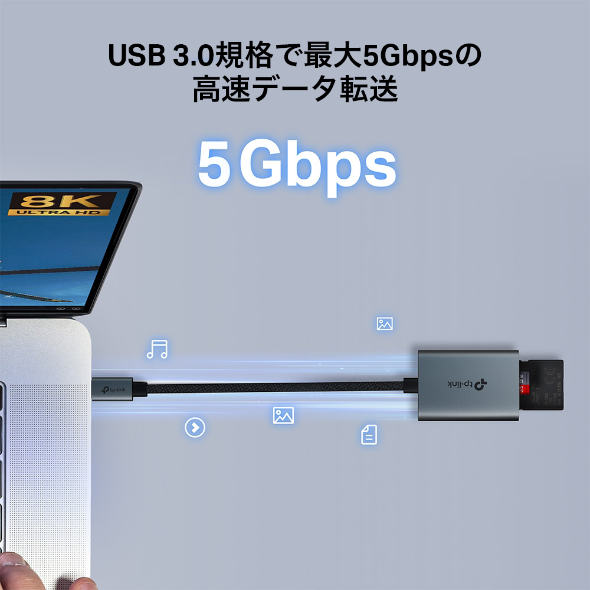 USB-C SD4.0カードリーダー 5