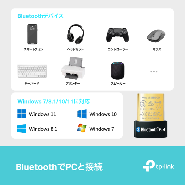 Bluetooth 5.4 ナノUSBアダプター 6