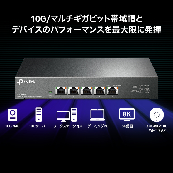 10Gポート×5 アンマネージスイッチ 6