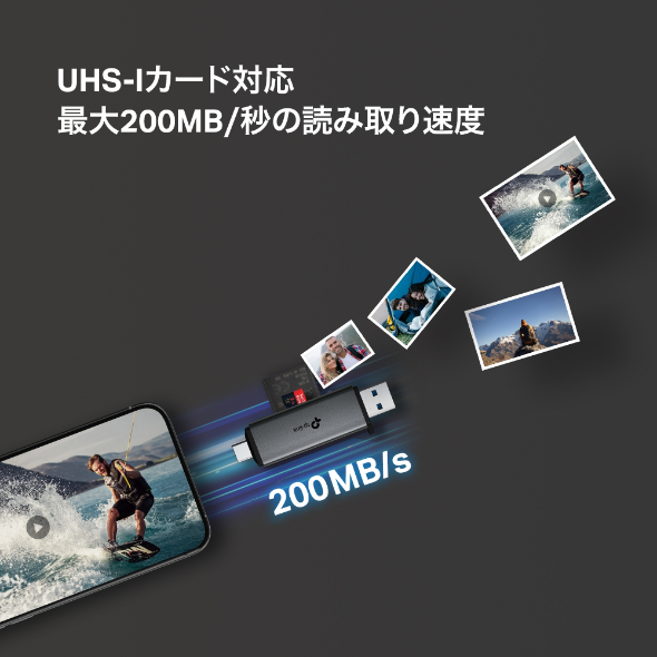 USB 3.0 Type-C＆A SDカードリーダー 5