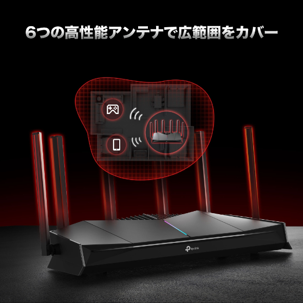 BE6500 デュアルバンドWi-Fi 7ゲーミングルーター 6