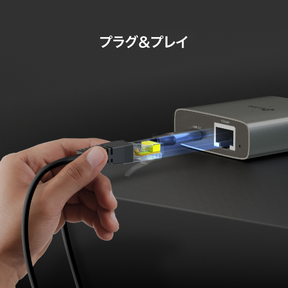 1入力2出力 ギガビットLANスプリッター 6