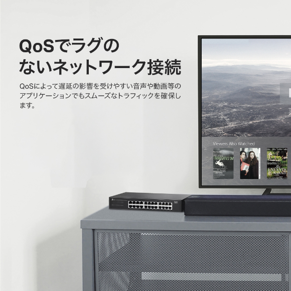 ギガビットポート×24 アンマネージスイッチ（ラックマウント対応） 8