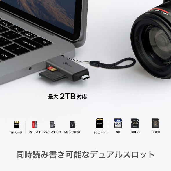 USB 3.0 Type-C＆A SDカードリーダー 6