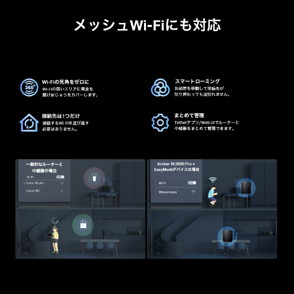 BE3600 デュアルバンドWi-Fi 7ルーター 8