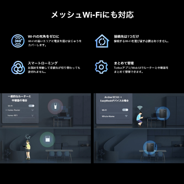 BE5000 デュアルバンドWi-Fi 7ルーター 8