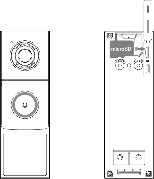 Front and back panels of the doorbell