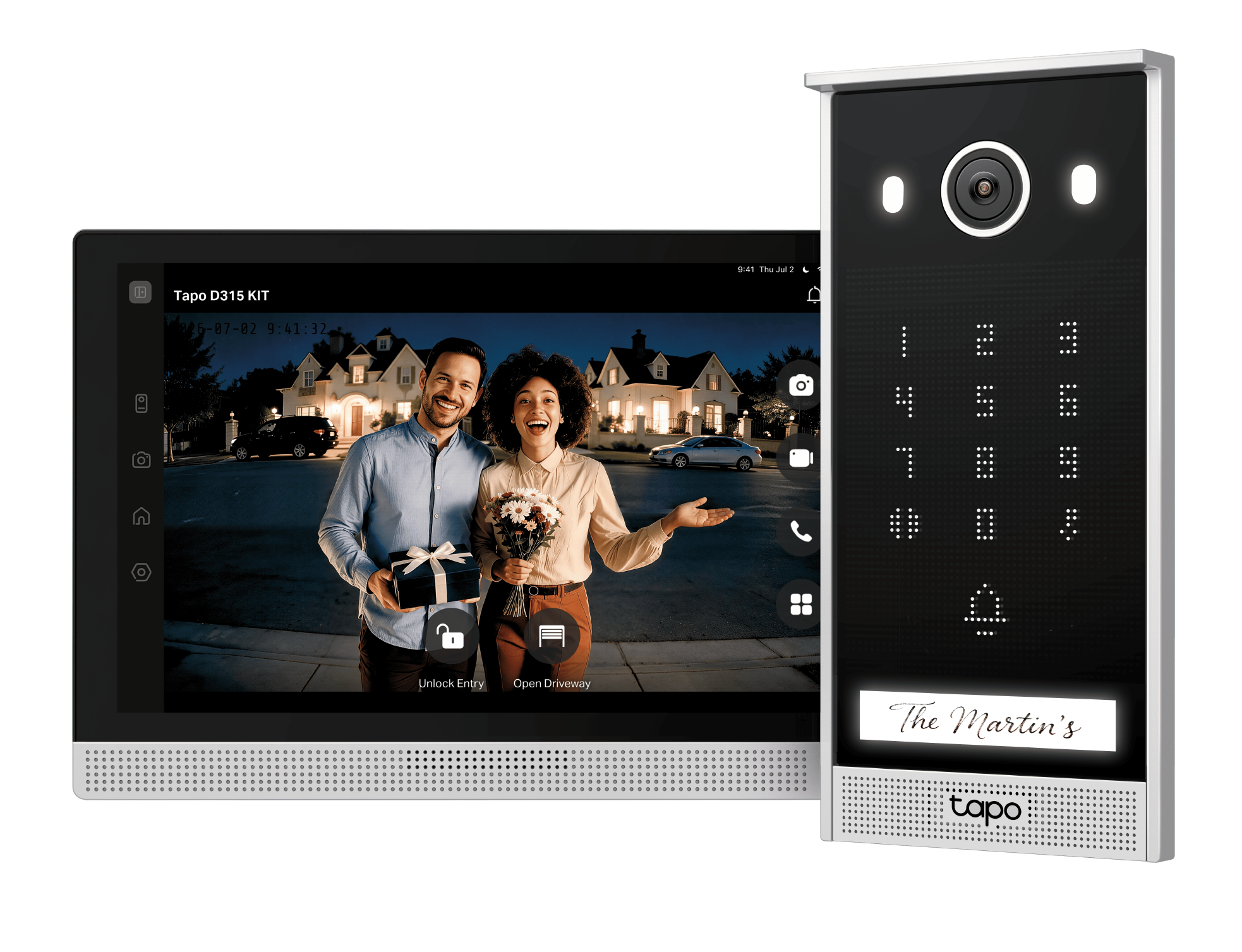 Intercom panel and screen image