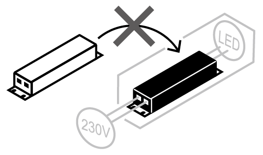 Non-replaceable control gear icon
