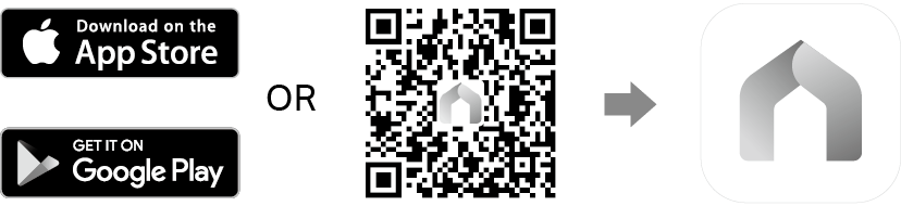 Get the Tapo app from the App Store or Google Play or scan the QR code