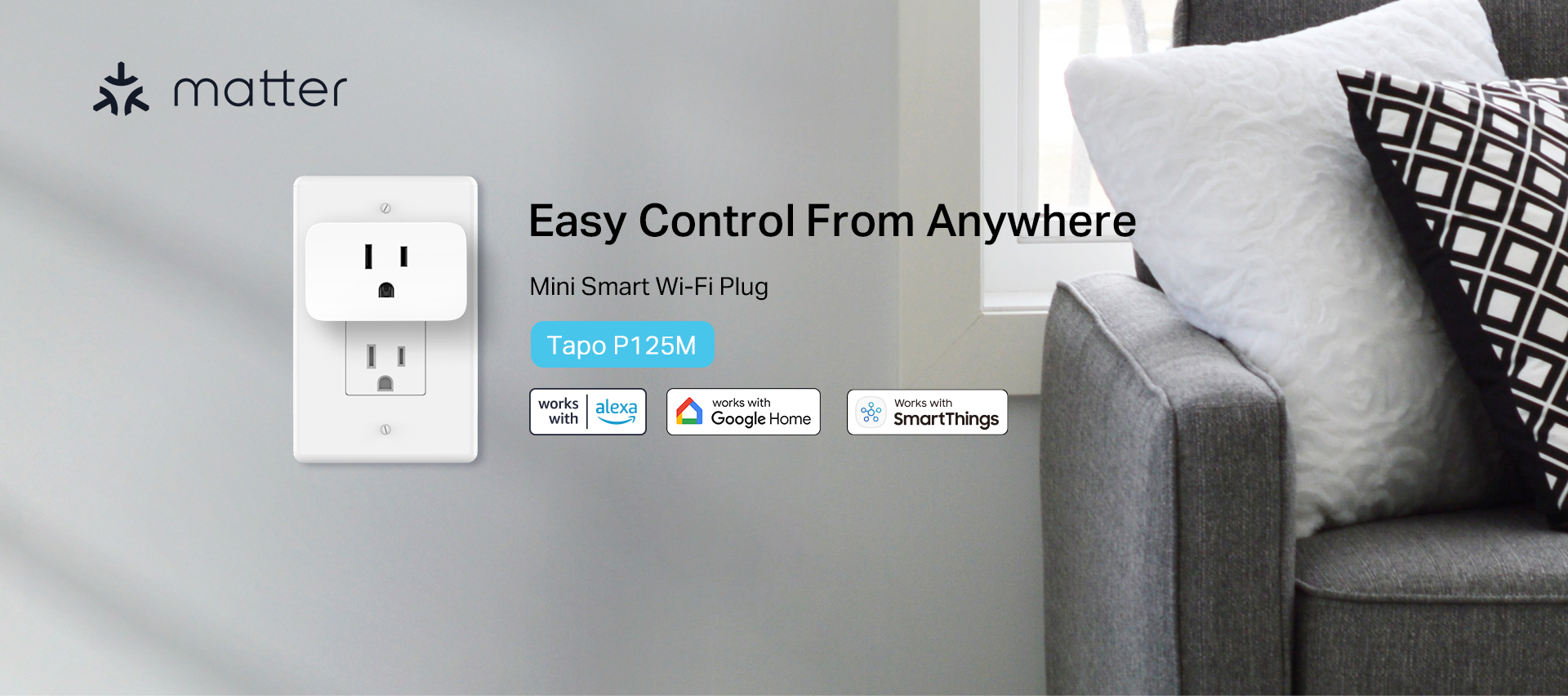 Tapo P125M, Mini Smart Wi-Fi Plug