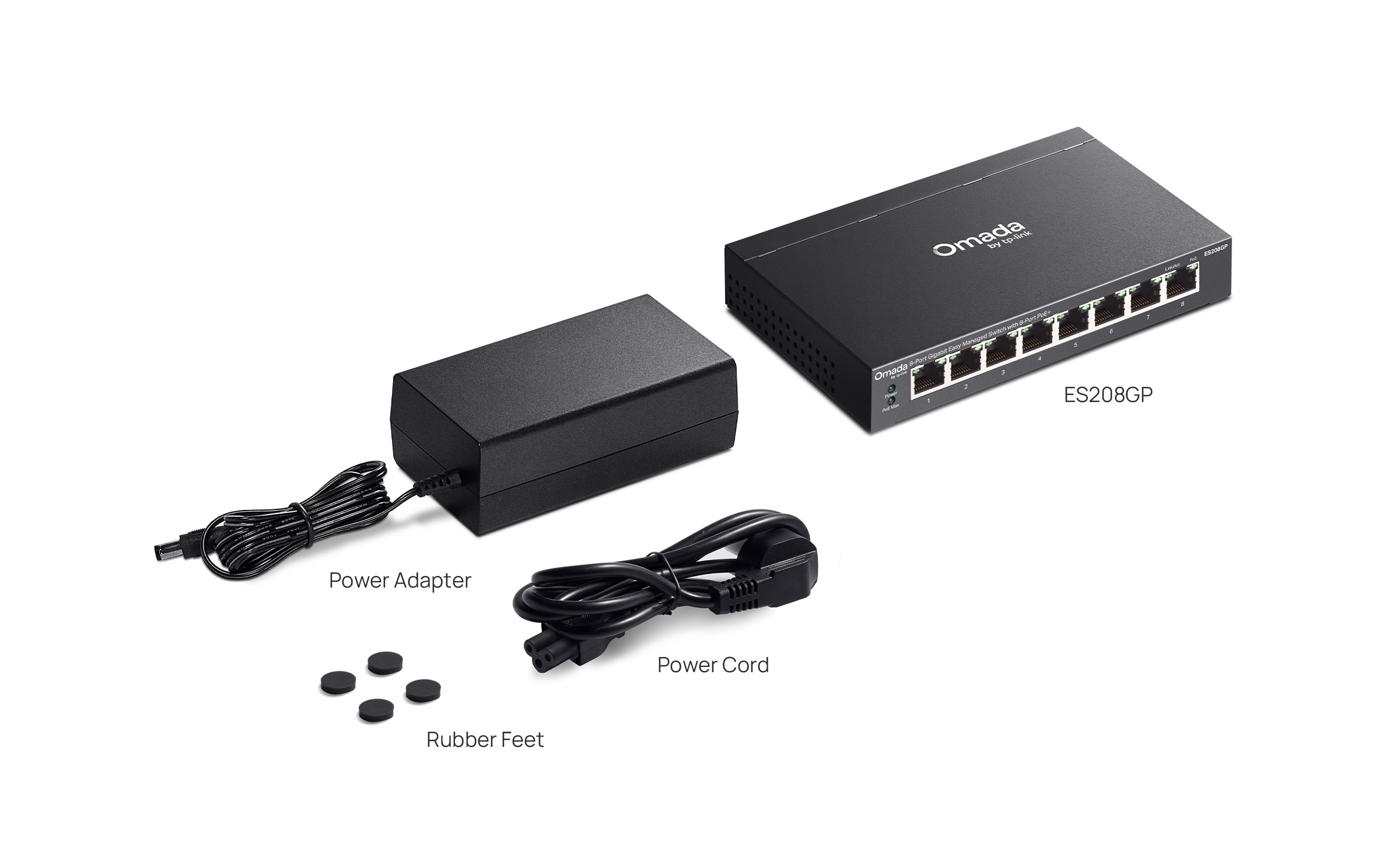ES208GP Omada 8 Port Gigabit Easy Managed Switch With 8 Port PoE 