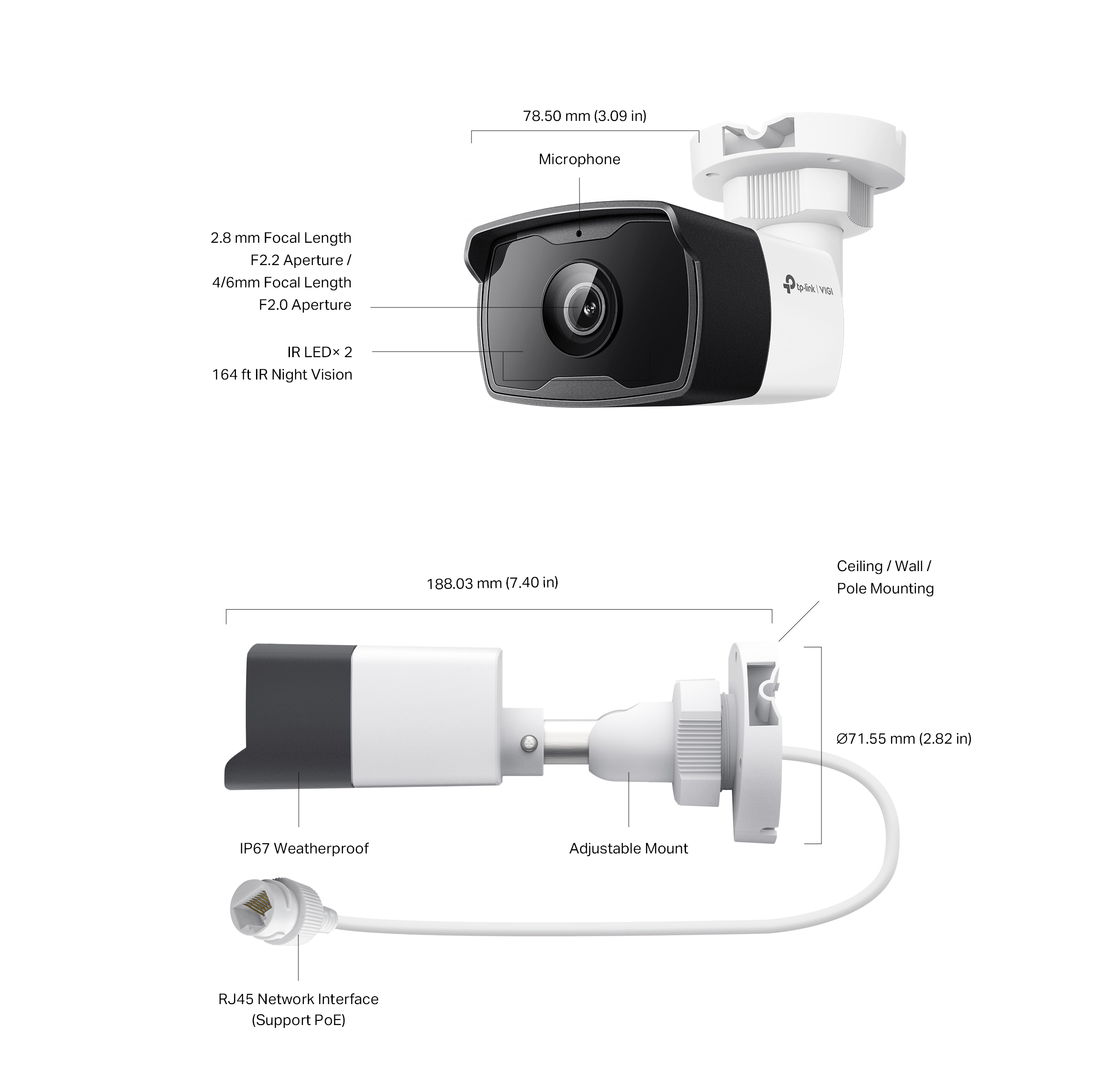 VIGI C320I | VIGI 2MP Outdoor IR Bullet Network Camera | TP-Link Malaysia