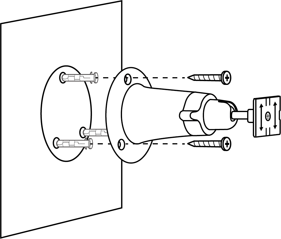 Displays how to affix the solar panel bracket