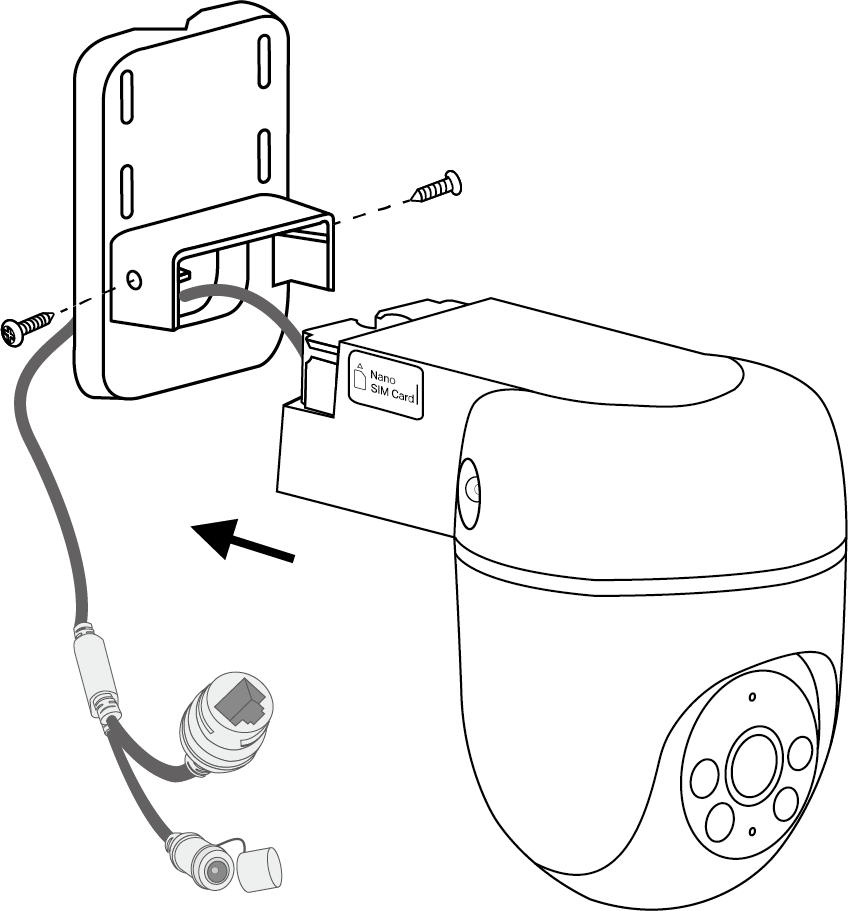 Displays affixing the camera and bracket