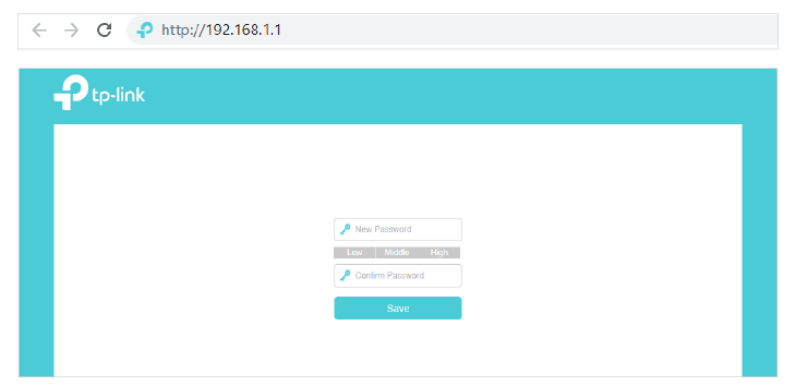 The router's web login page