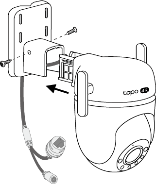 Displays affixing the camera and bracket