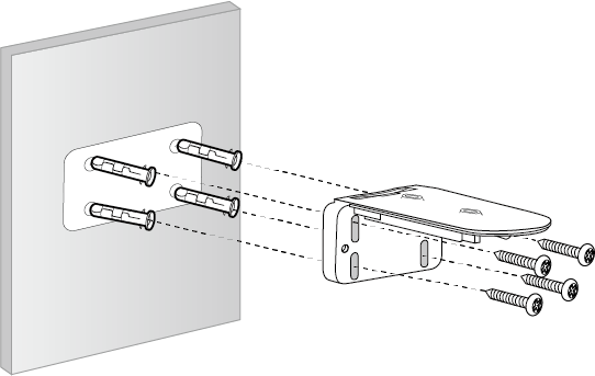 Displays how to install the bracket