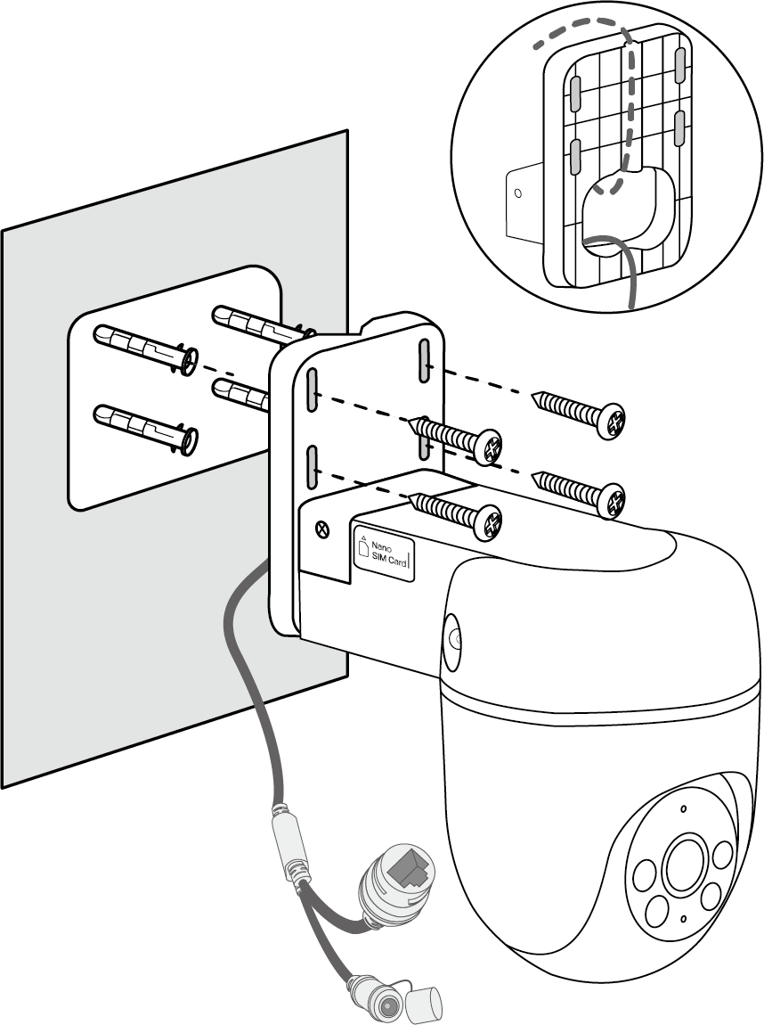 Displays how to install the bracket