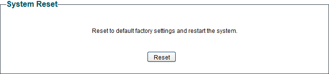 Resetting the Switch