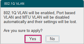 Enableing 802.1Q VLAN