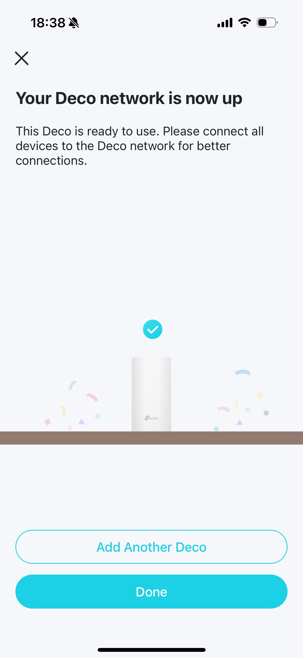 Image displaying the setup complete page.