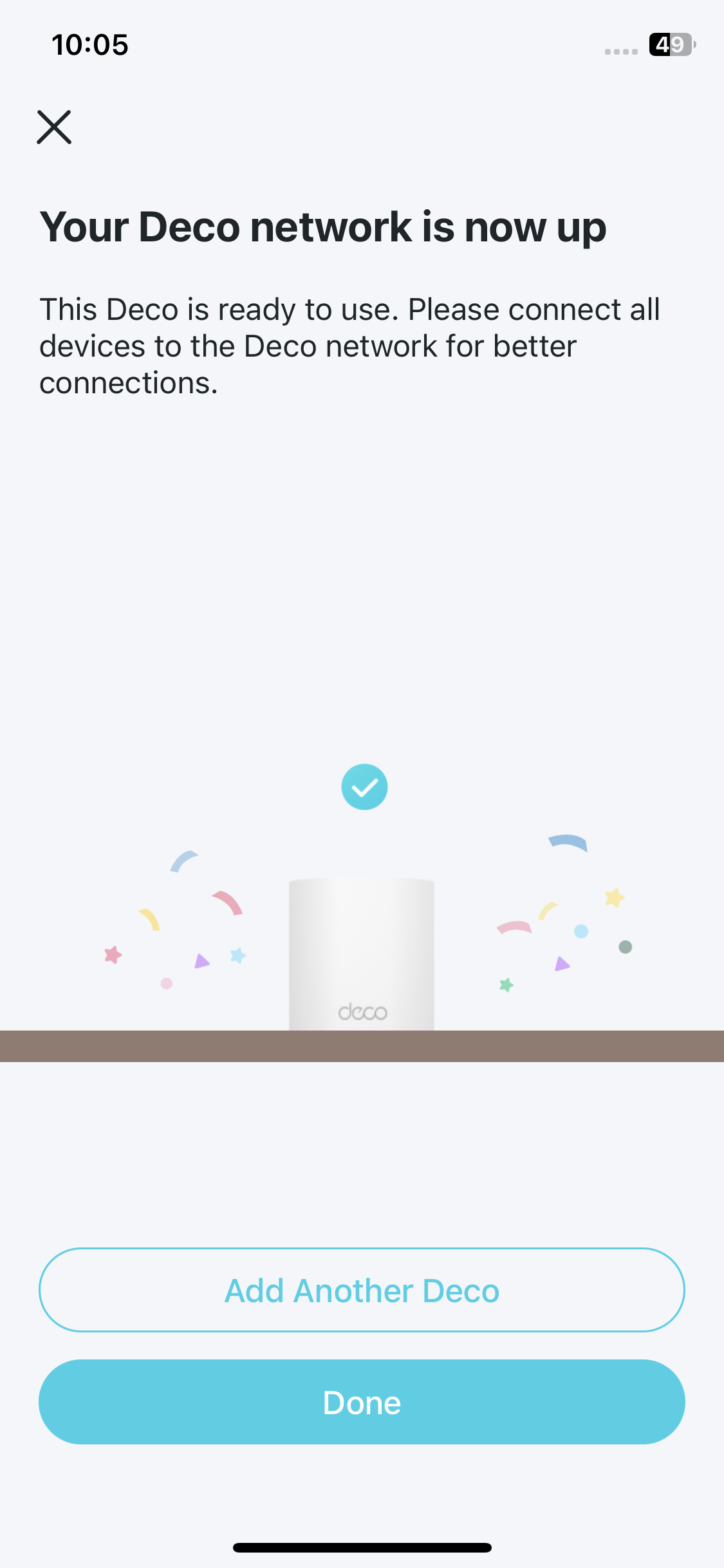 Image displaying the setup complete page.