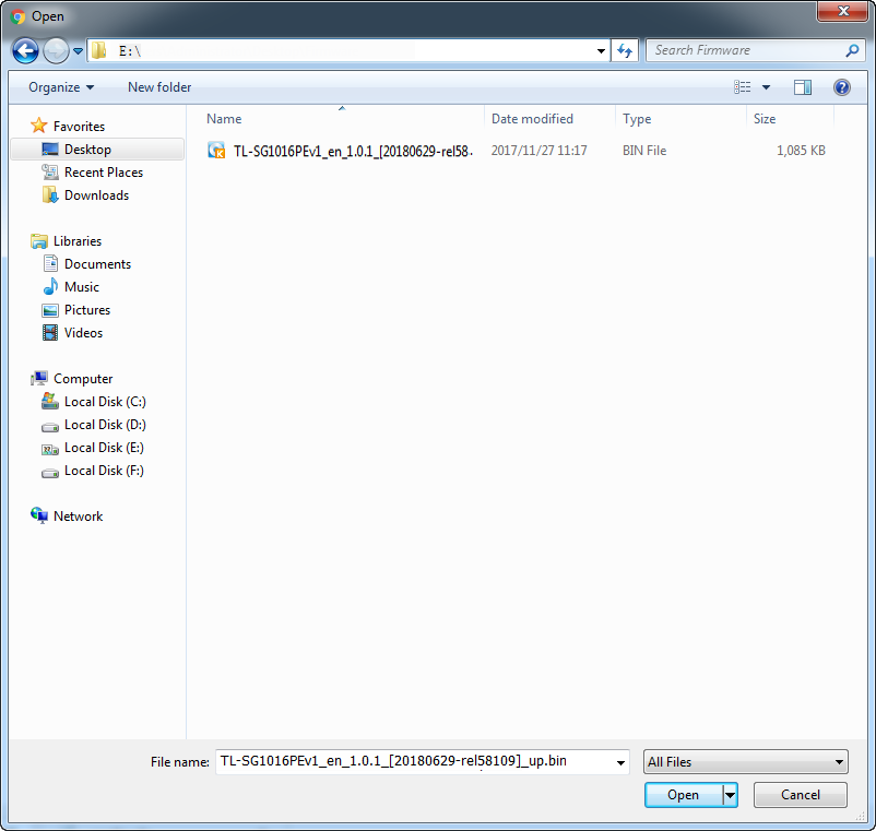 Browsing the Firmware File