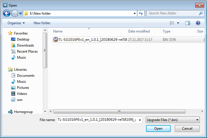 Choosing the Firmware
