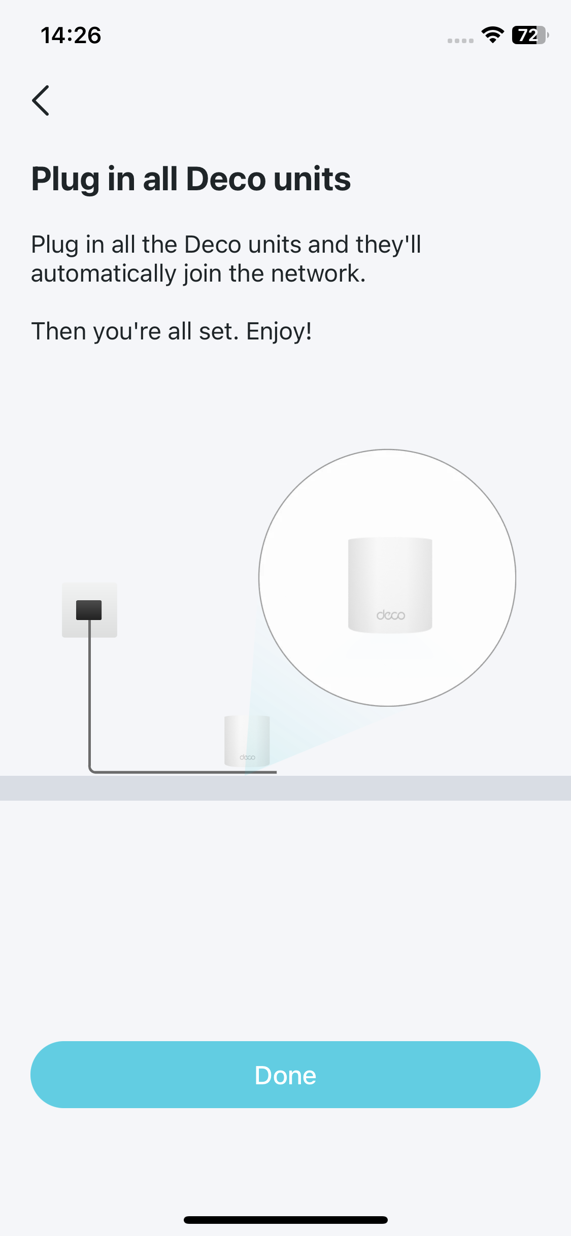 Image displaying how to plug in other Deco units.
