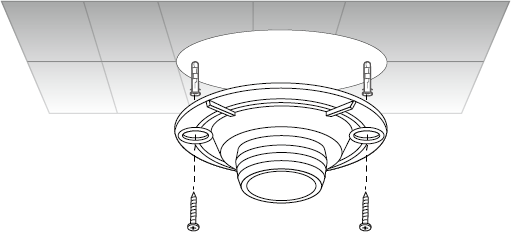 Displays installing the bracket with anchors and screws