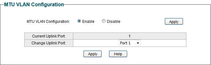 Configuring MTU VLAN