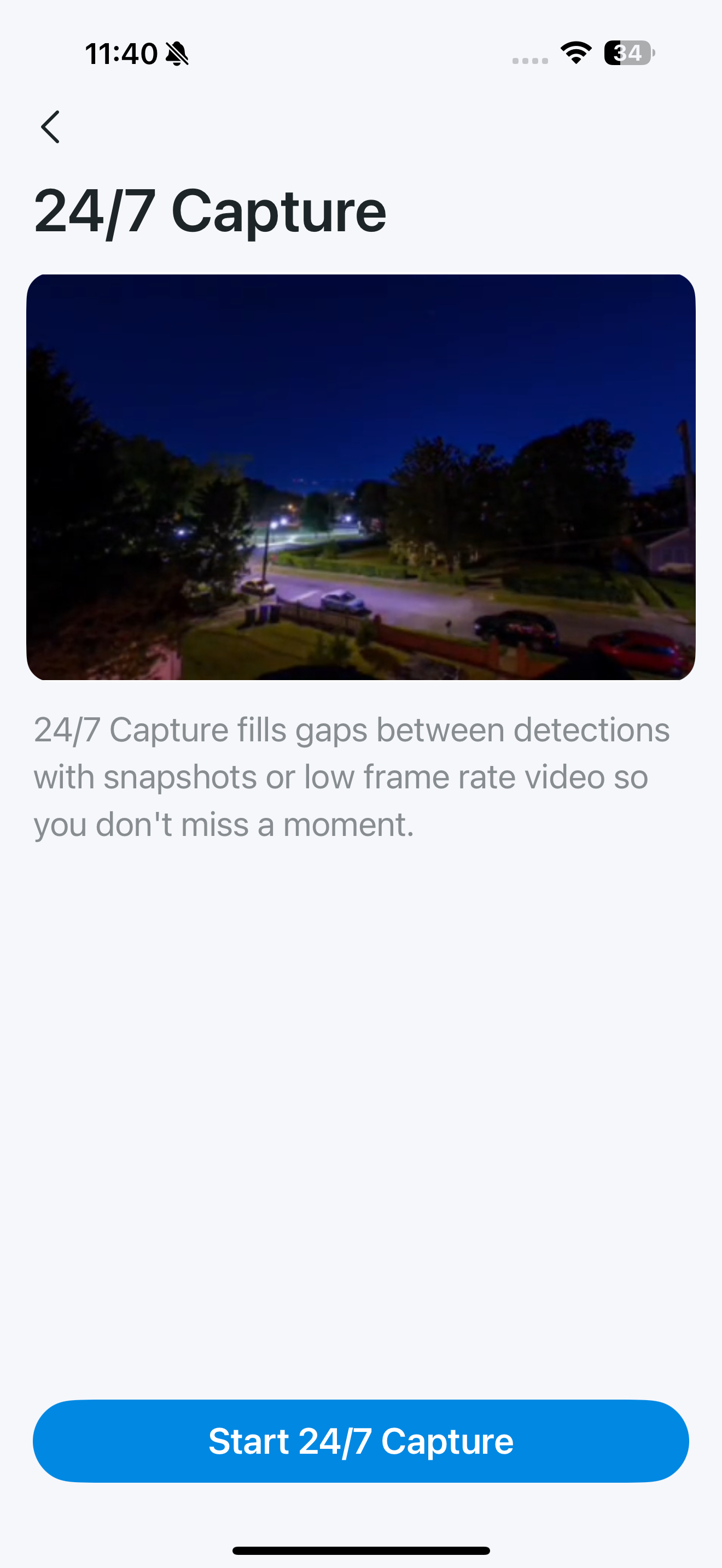 24/7 Capture in the app