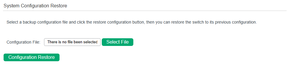 Restoring the Configuration