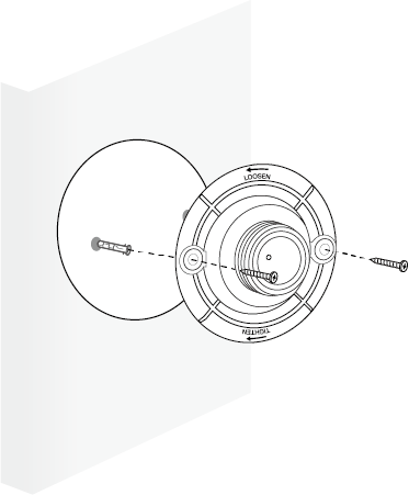 Displays installing the bracket with anchors and screws