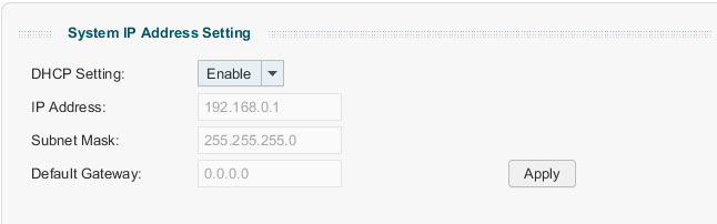 Configuring System IP Address with DHCP Enabled