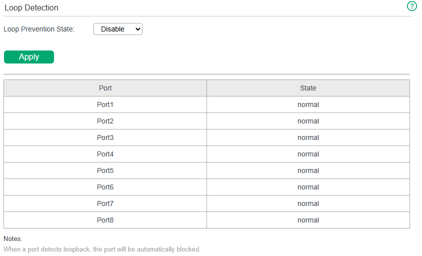 Configuring Loop Prevention