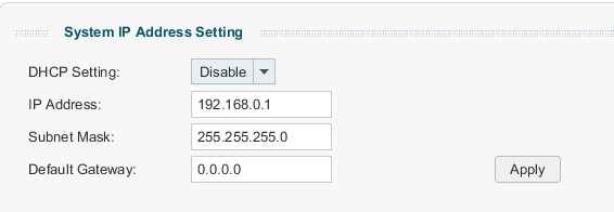 Configuring System IP Address Manually