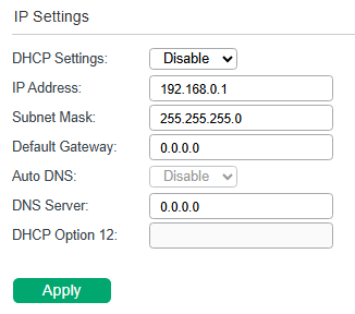 Configuring System IP Address Manually