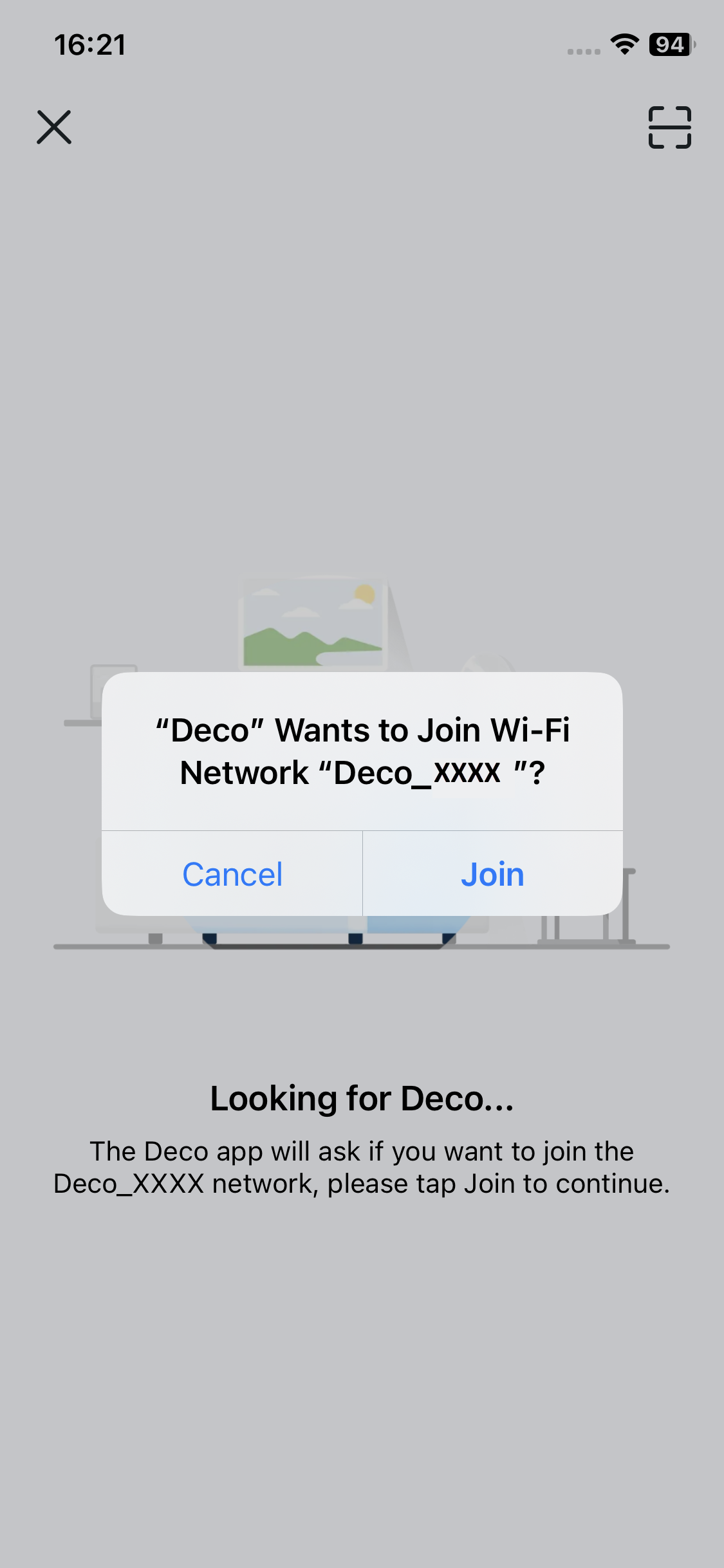 Image displaying how to join your Deco's network