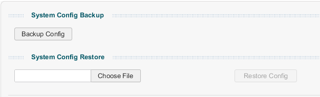 Backing Up System Config