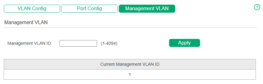 Configuring Management VLAN