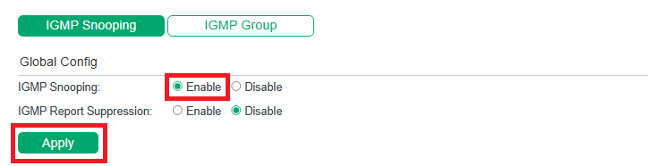 Configuring IGMP Snooping