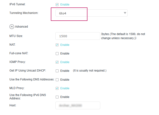 6to4 configuration page