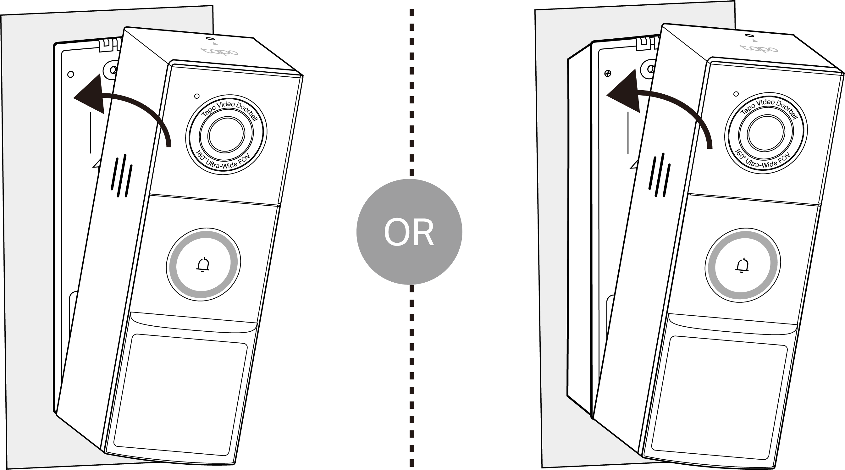 Attach the doorbell to the bracket