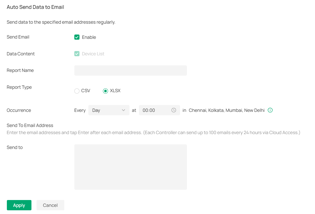 Auto Send Data to Email