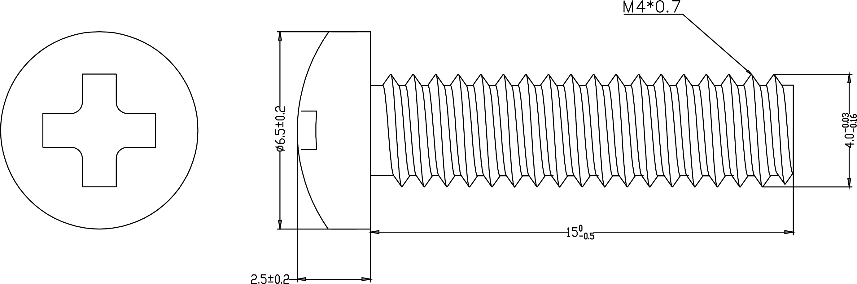 M4*15 screw size